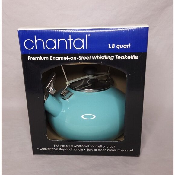 Chantal 1.8 Qt Premium Enamel on Steel Classic Whistling Teakettle Stove Top - Picture 1 of 4